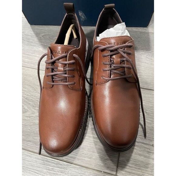 Cole Haan Men's 2.Zerogrand Plain Oxford Dark Brown Leather Men’s 7M NIB - Picture 2 of 11